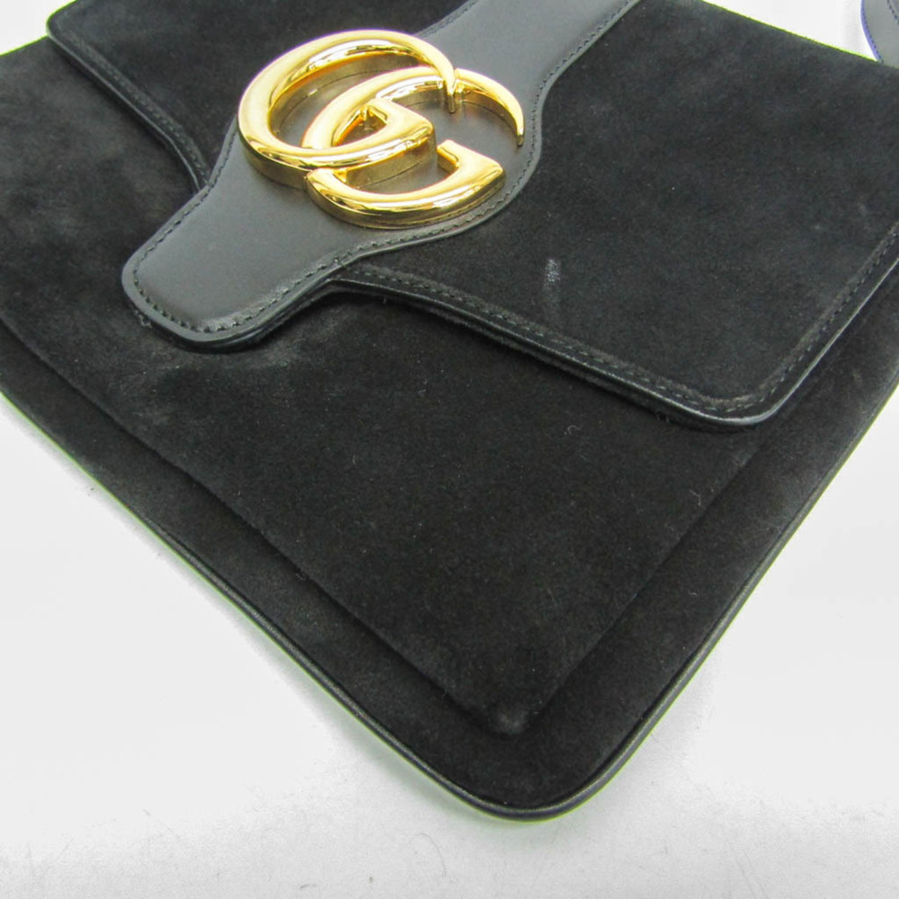 GUCCI Authentic Black Leather Shoulder Bag - Picture 5 of 14